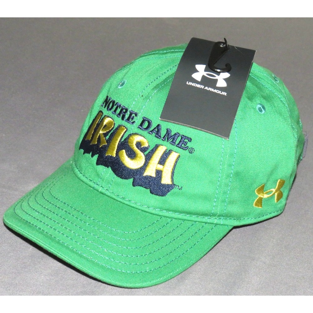 NEW!‎ Under Armour Cotton Notre Dame Fighting Irish Strap Back Hat Youth NWT!